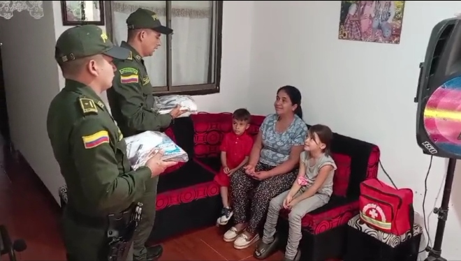 Policía Nacional transforma vidas en Arboleda, Caldas