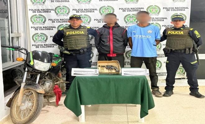 Capturan en Magangué a dos presuntos delincuentes con arma de fuego