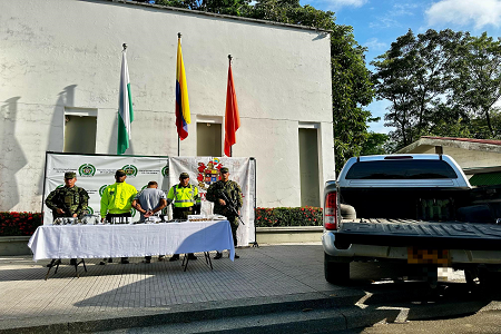 En Mutatá, una persona fue capturada por el delito de porte ilegal de armas de fuego