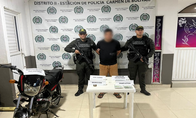 Duro golpe a la extorsión en los Montes de María: cae cabecilla del Clan del Golfo en El Carmen de Bolívar