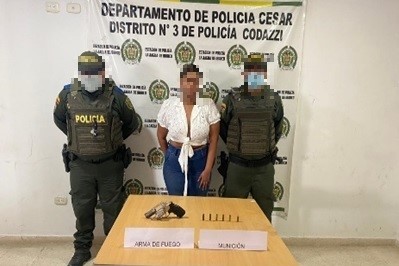 Capturada con revolver y seis cartuchos sin permiso para porte o tenencia