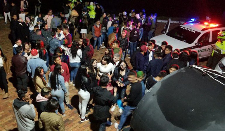 actividad preventiva en fiesta de adolescentes en Tunja 