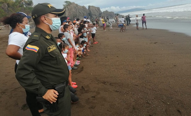 Adelantamos jornada de ornato y embellecimiento en playas de Juradó Chocó