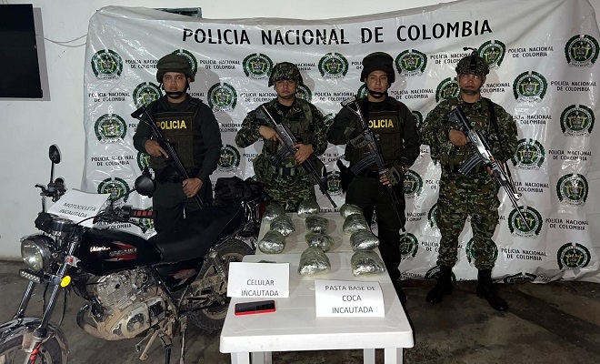 aprehendido en convención con mas de 12 kilos de base de coca