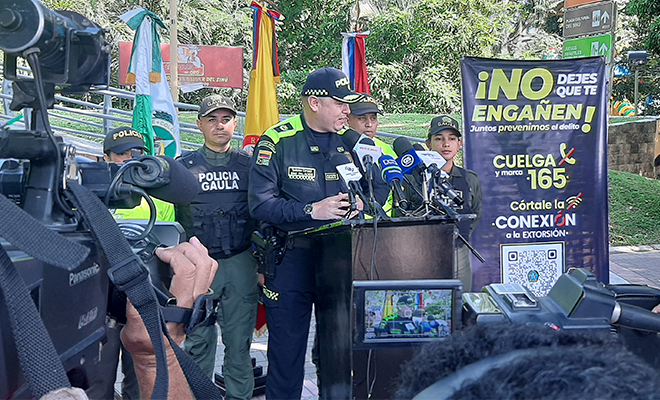 Rueda prensa vocero Coronel Gimi Palacios Comandante Policía Metropolitana de Montería
