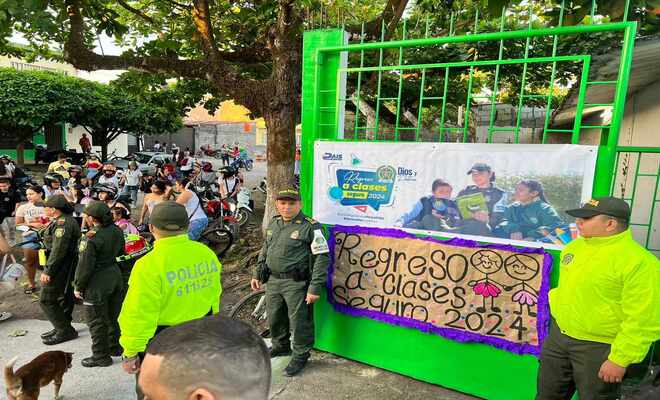 Policía en Tolima lanzó la estrategia denominada "Regreso a clases seguro 2024" enfocada en acompañamiento a estudiantes y docentes