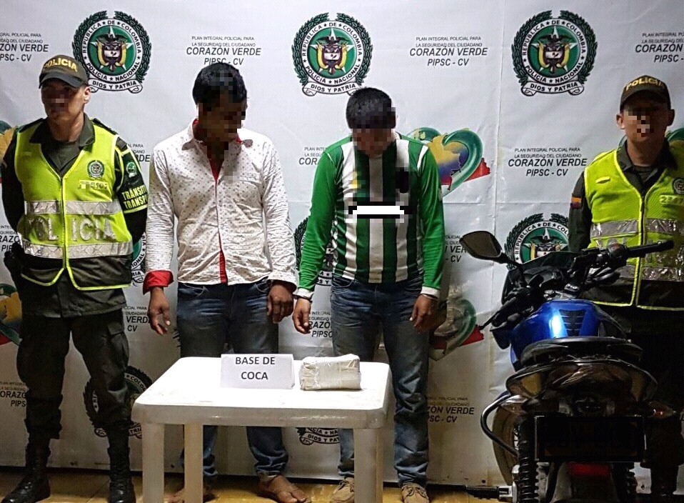 capturados con base de coca