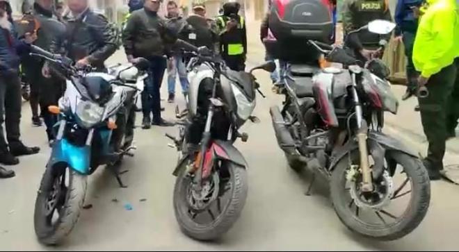 Tres motocicletas recuperadas 