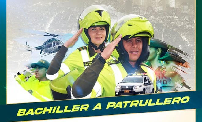 La Policía Nacional abre convocatoria de bachiller a patrullero y servicio militar.