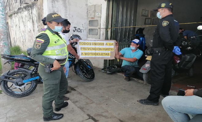 Realizamos campaña contra el hurto a motocicletas 