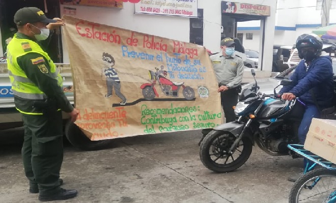 Realizamos campaña contra el hurto a motocicletas 