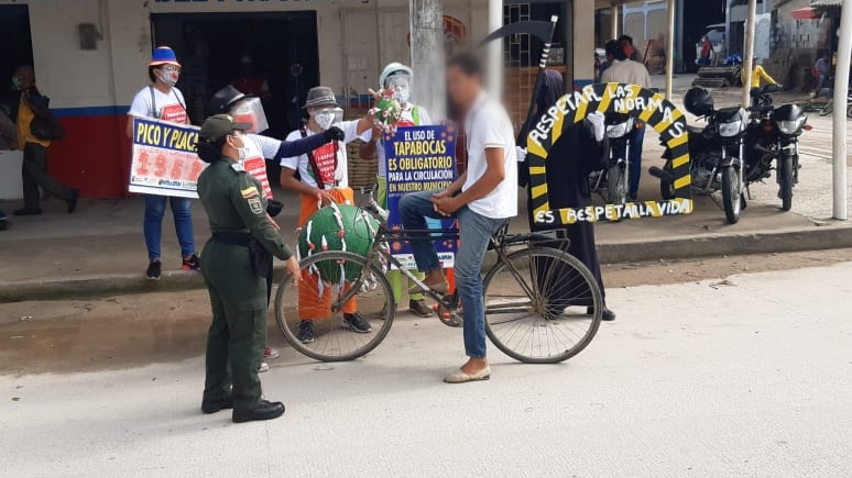 campaña-uso de tapabocas-fundacion-gestion comunitaria-prevencion-magdalena