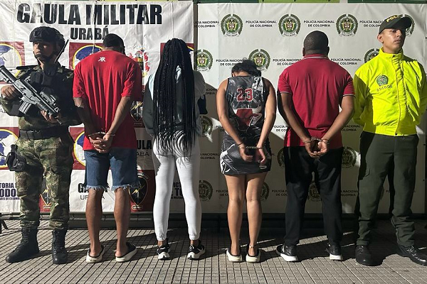 captura a cuatro presuntos integrantes del clan del golfo