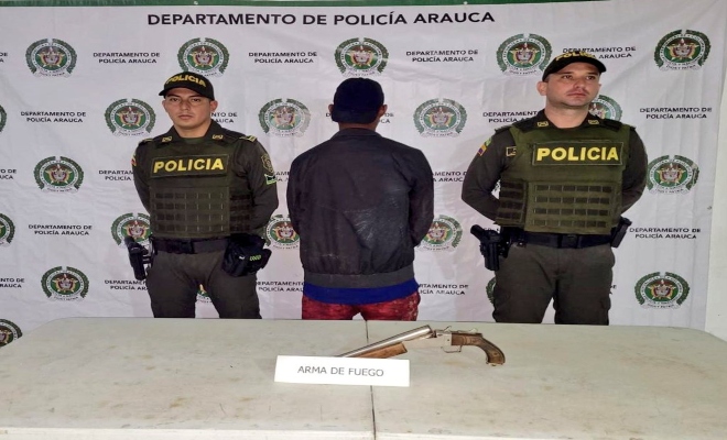 Capturado por el delito de fabricación, tráfico, porte o tenencia de arma de fuego, accesorios, partes o municiones 