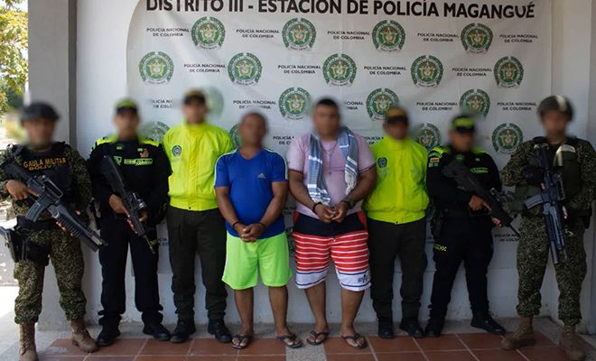 Captura de alias Champeta junto a su hombre de confianza y escolta