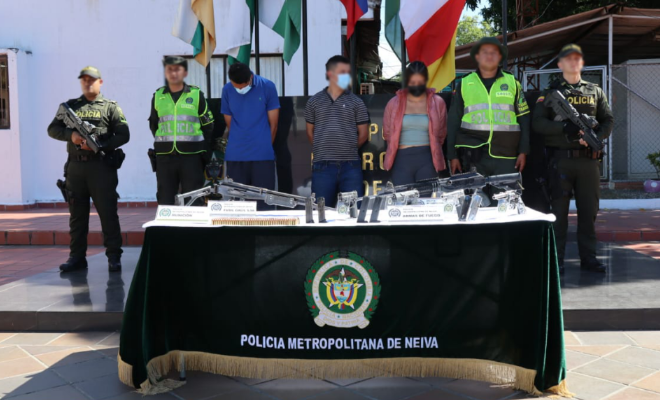 Capturados con por ilegal de armas de fuego