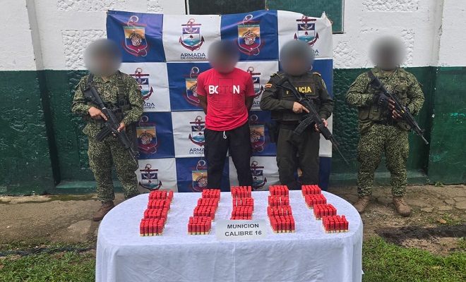 captura e incautación de munición