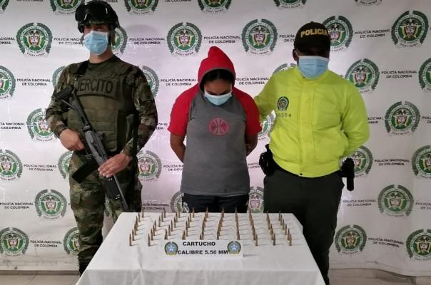 Capturada una ciudadana e incautada munición calibre 5.56 milímetros