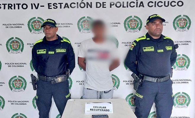 Captura por el delito de hurto en el municipio de Cicuco.