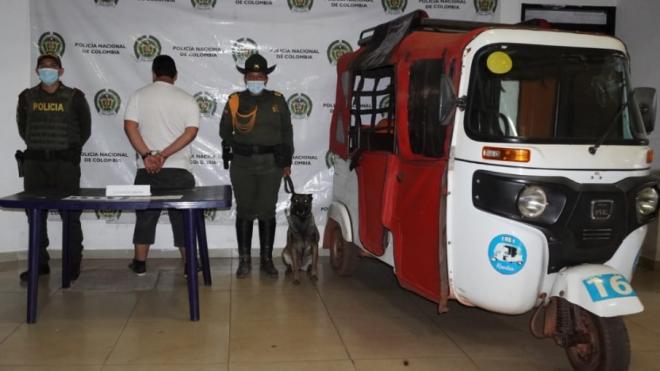 Capturado un ciudadano que transportaba estupefacientes en un motocarro