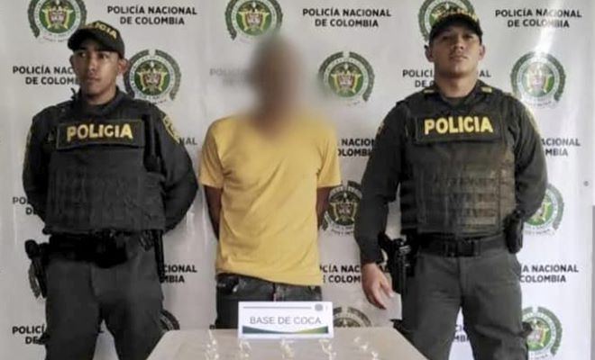 Captura por el delito de tráfico, fabricación y porte de estupefacientes. en Villanueva