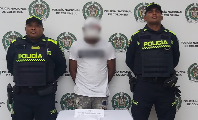 Captura por el delito de tráfico, fabricación y porte de estupefacientes.