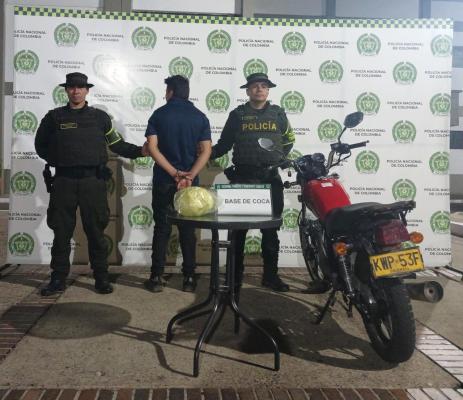 Capturado con base de coca en la via Suaza