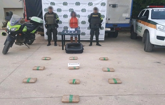 El estupefaciente era transportado en un bus de servicio público con destino a la ciudad de Santa Marta