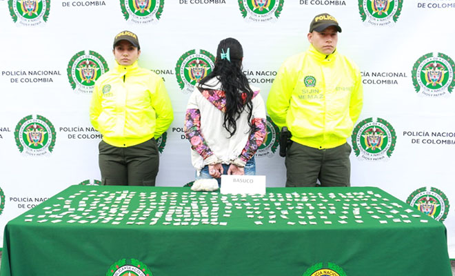 capturada con estupefacientes