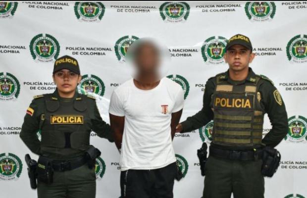 capturado con arma de fuego