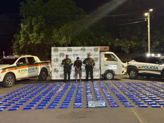 capturado con clorhidrato de cocaína