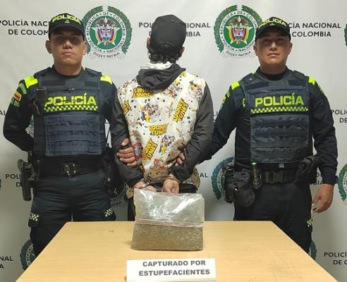 Capturado con 500 gramos de marihuana