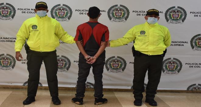 Capturado alias "kike", requerido mediante orden judicial emanada por el Juzgado Tercero Penal Municipal con Función de Control de Garantías de Armenia,