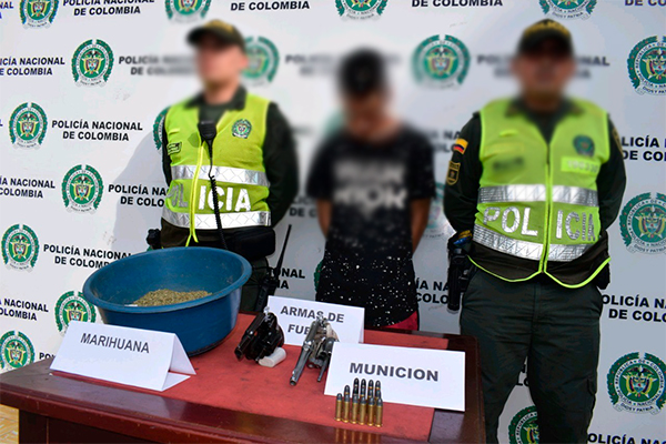 Capturado por porte ilegal de arma de fuego en Florencia 