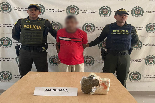 Capturan a una persona con 700 gramos de marihuana en Riohacha