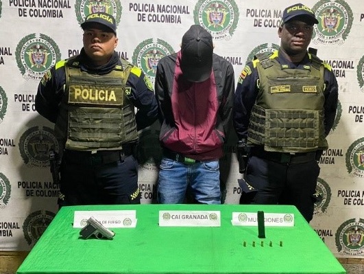 Por porte ilegal de armas de fuego fue capturado un hombre en la capital quindiana