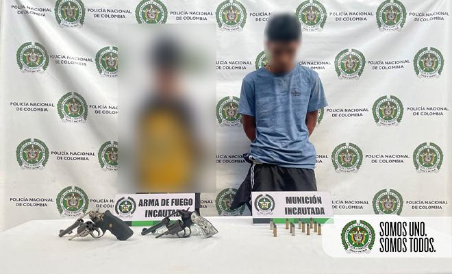 capturado y aprehendido por porte de armas