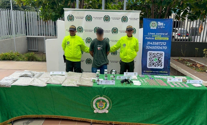 En ofensiva contra el homicidio y tráfico de estupefacientes, fueron capturados alias “Carlitos” y alias “Parcero”