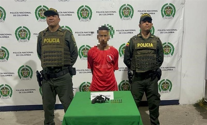 Capturado en flagrancia "Yan Pier" por hurto y porte ilegal de armas en Barrancabermeja