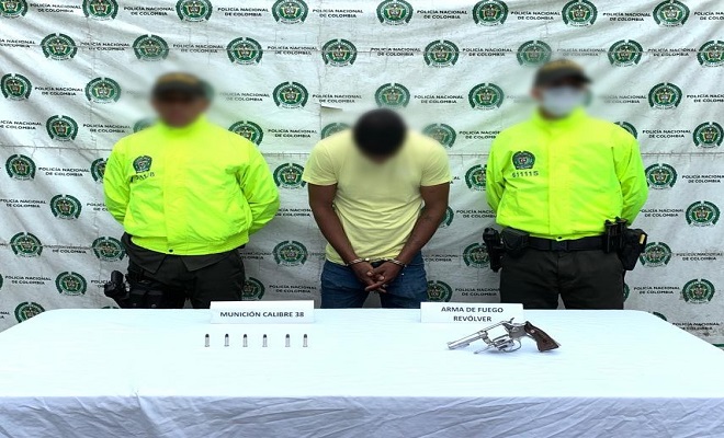 Capturado ‘carnicero’ portando un arma de fuego 