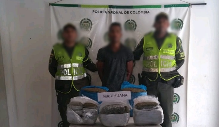capturado-trafico de estupefaciente-marihuana-Transito-magdalena-zona bananera-peaje de tucurinca