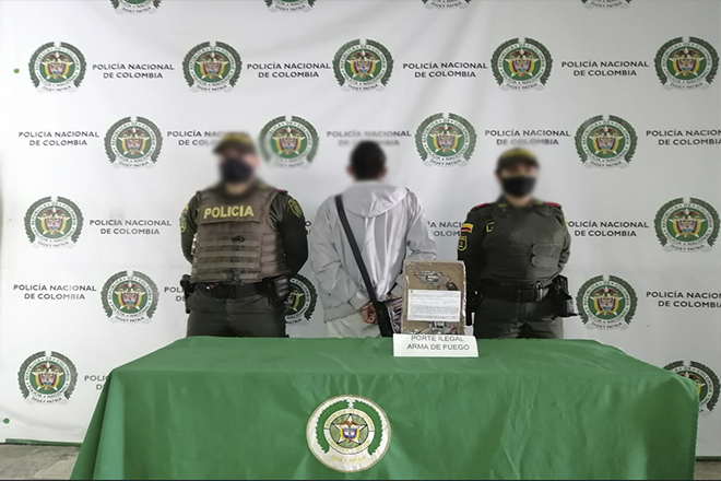 Capturamos un hombre de 21 años por porte ilegal de armas de fuego 