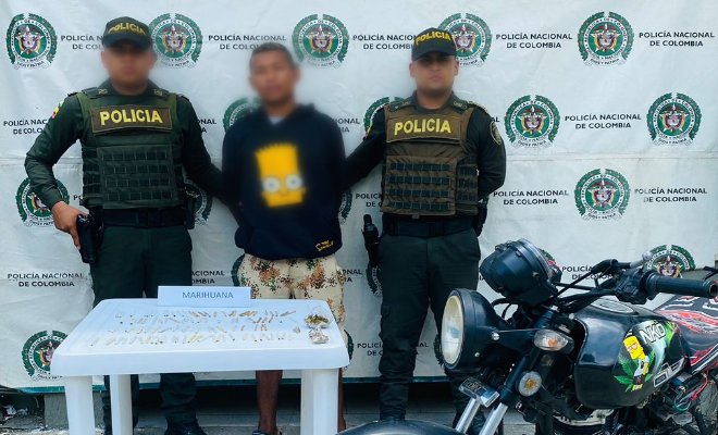 Capturado con 500 gramos de marihuana distribuidos en 100 cigarrillos y dos bolsas plásticas
