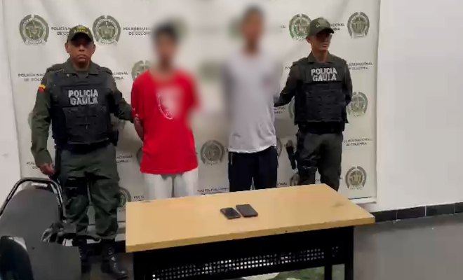 5 personas capturadas en flagrancia, exigían altas sumas de dinero a comerciantes en Medellín