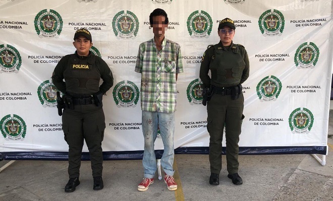 Capturado por lesiones personales, sujeto que agredió con arma blanca a un joven de 22 años.