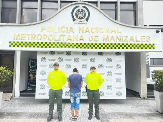 La Policía Nacional en la ciudad de Manizales capturó a “Pitufo” por hurto calificado