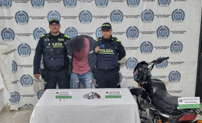 Capturado por los delitos de fabricación, tráfico y porte de armas de fuego o municiones y hurto a personas