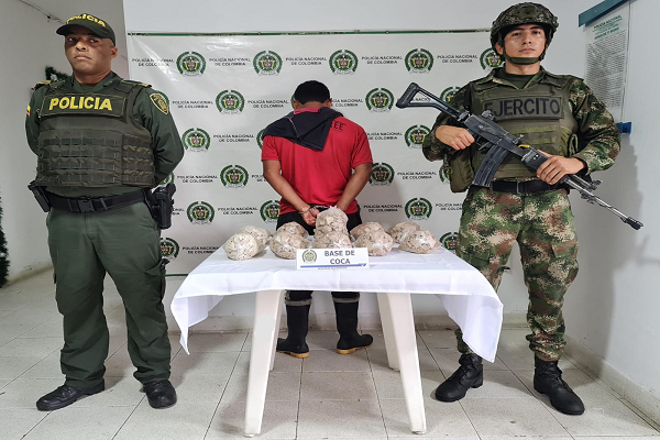  Capturado en flagrancia por el delito de tráfico, fabricación o porte de estupefacientes