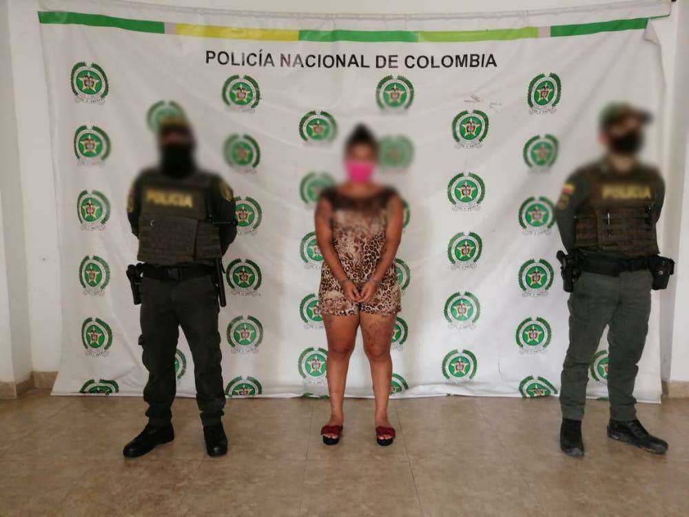 Mujer capturada por violencia intrafamiliar 