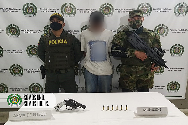 Siete capturados en Bello, Medellín y Copacabana en poder de 5 armas de fuego ilegales